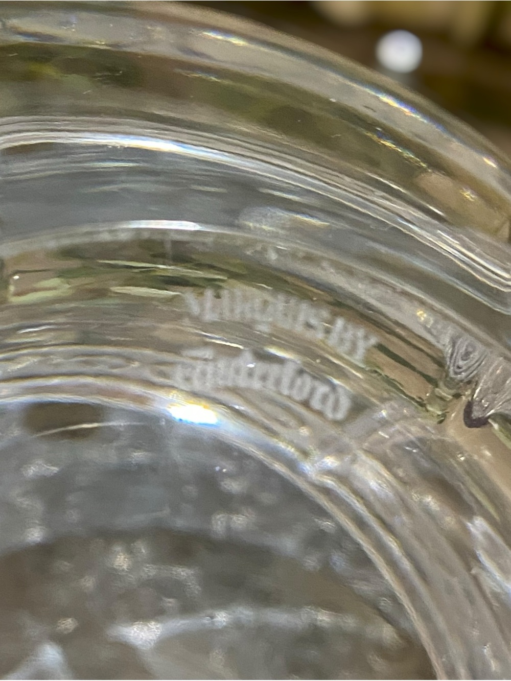 Vintage Marquis by Waterford Arabesque Crystal Fruit Bowl Signed - Picture 11 of 12